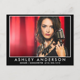 Singer Musician Photo White Ram Vykort