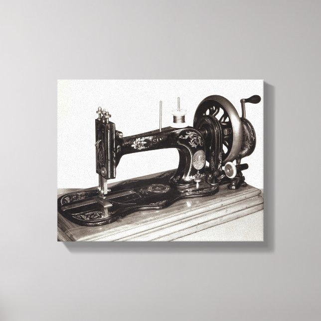 Singer 'New Family' sydde maskin, 1865 Canvastryck (Framsida)