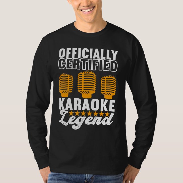 Singer Outfit Karaoke Legend T Shirt (Framsida)