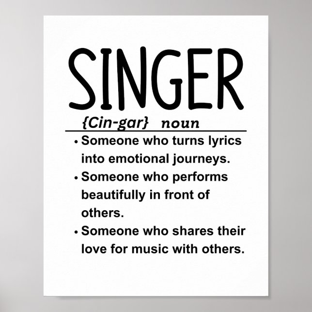 Singer Poster (Framsidan)
