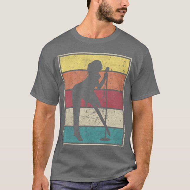 Singer Rock Girl vintage T Shirt (Framsida)