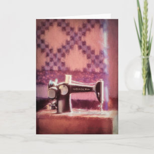Singer Seed Maskin Greeting Card Kort