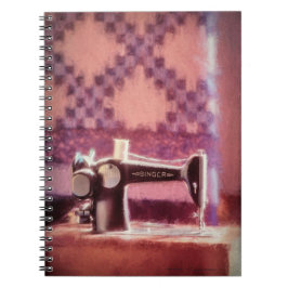 Singer Sewing Maskin Photo Notebook Anteckningsbok Med Spiral