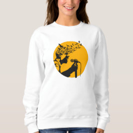 Singer Silhouette med Birds T Shirt