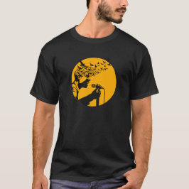 Singer Silhouette med Birds T Shirt