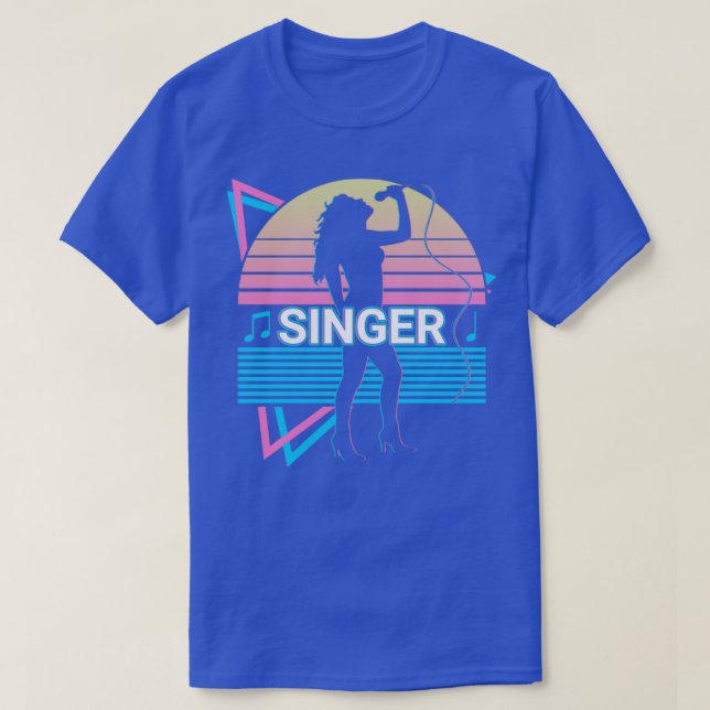 Singer Singing Retro T Shirt (Design framsida)