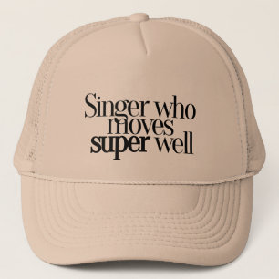 Singer som flyttar Toppen well Baseball Hat Truckerkeps