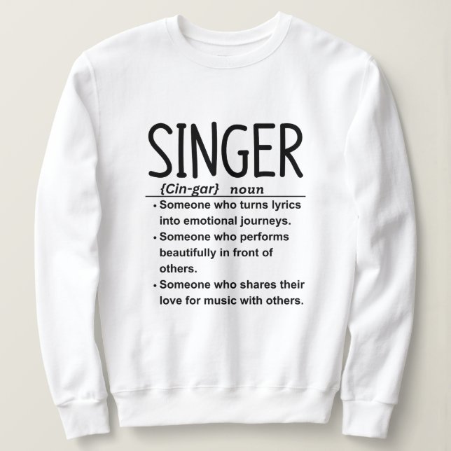 Singer T Shirt (Design framsida)
