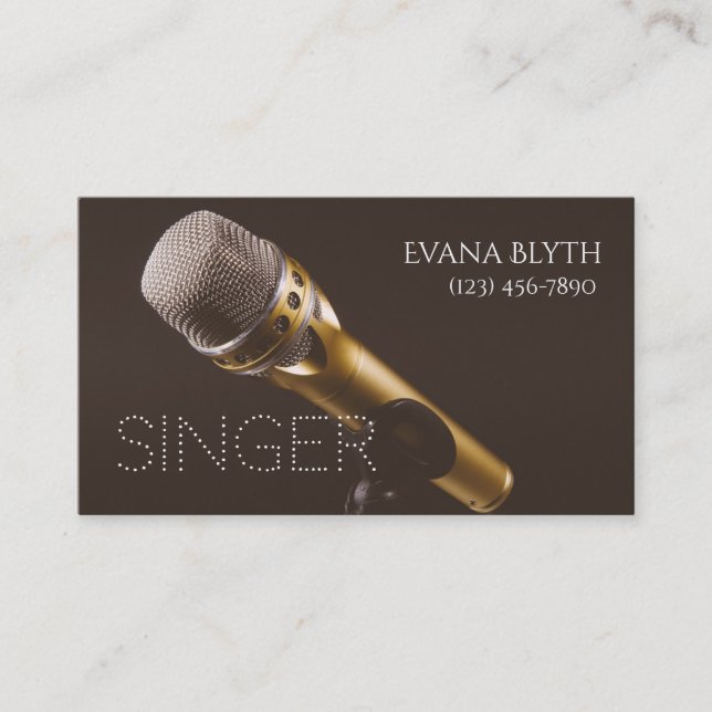 Singer, utförare, gästforskare, musik visitkort (Framsida)