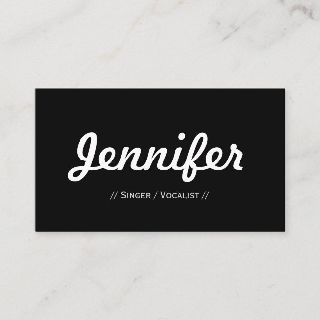 Singer/Vocalist - minimal enkel koncis Visitkort (Framsida)