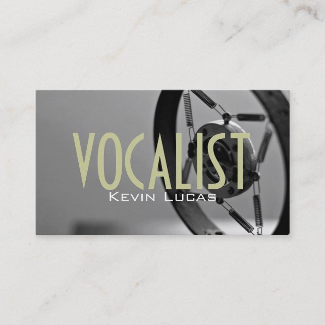 Singer, Vocalist, Solo, Performance Entertainment Visitkort (Framsida)