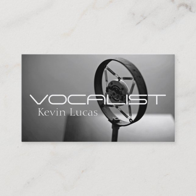 Singer, Vocalist, Solo, Performance Entertainment Visitkort (Framsida)