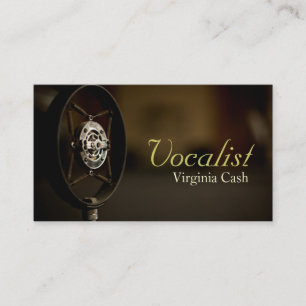 Singer, Vocalist, Solo, Performance Entertainment Visitkort