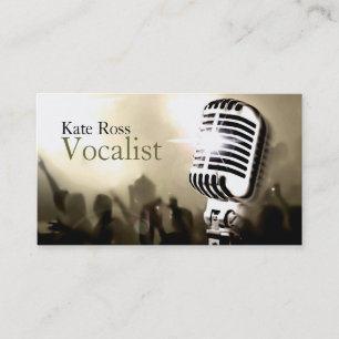 Singer, Vocalist, Solo, Performance Entertainment Visitkort