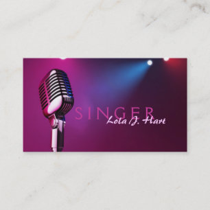Singer, Vocalist, Solo, Performance Entertainment Visitkort