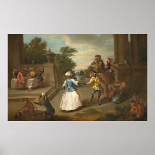 Singerie. Dance - Christophe Huet Fine Art Poster