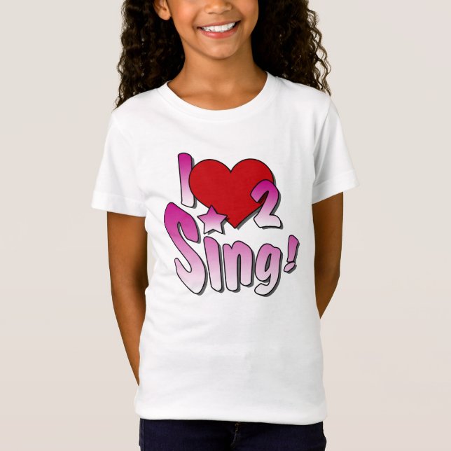 Singers, jag Kärlek 2 Sjunga T Shirt (Framsida)