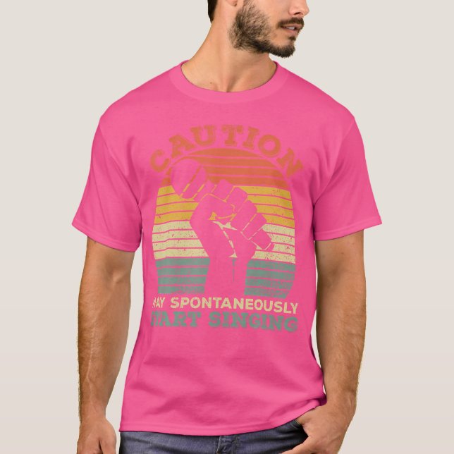 Singers Singing Caution kan börja sjunga opera Si T Shirt (Framsida)