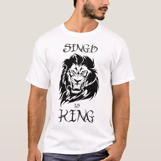 Singh är kungtshirten tee shirt (Framsida)
