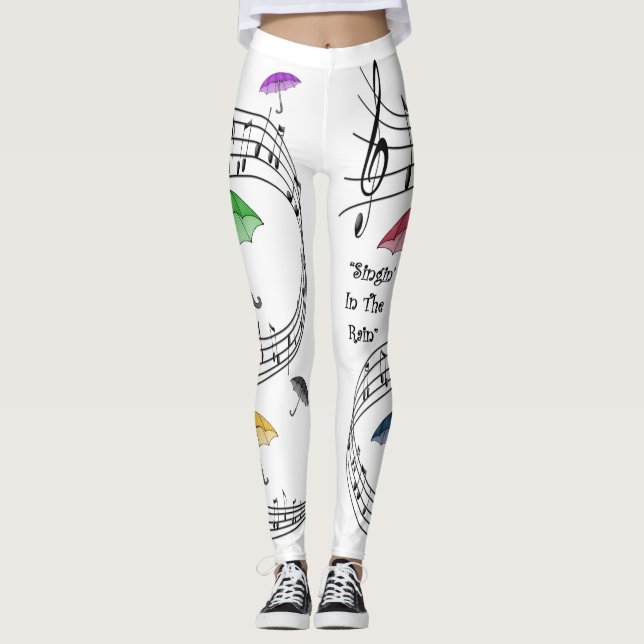 Singin" i regnet ~ Umbrellas ~ Musik noter ~ Leggings (Framsida)