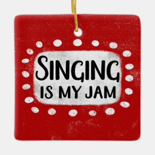 Singing är min Sylt-prydnad Julgransprydnad Keramik