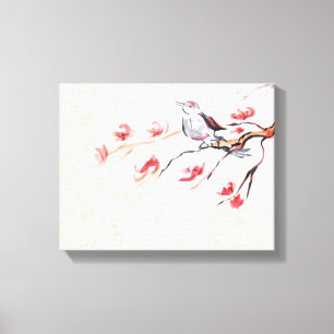 Singing Bird Background Canvastryck