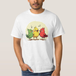 Singing Cartoon Birds Reggae Inspired  T Shirt