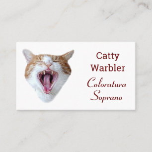 Singing Cat coloratura soprano lustig Visitkort