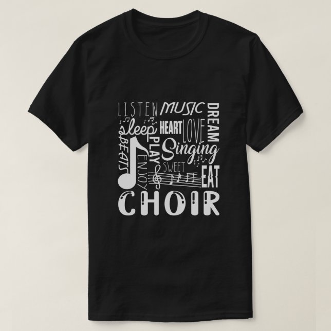 Singing Choir Chorus Choral Musik noter Clef Gift T Shirt (Design framsida)