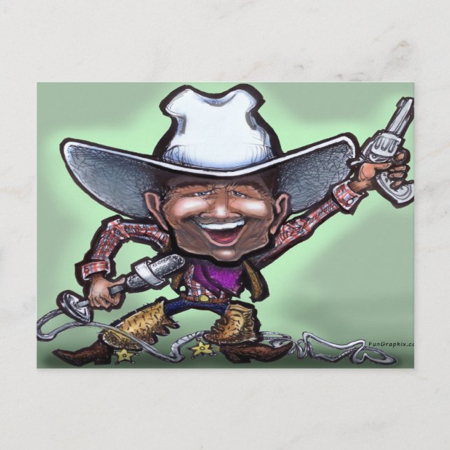 Singing Cowboy Vykort (Framsida)