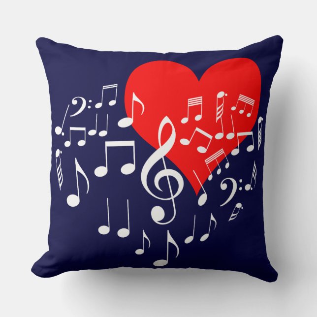 Singing Heart one-of-a-natura Kudde (Framsida)
