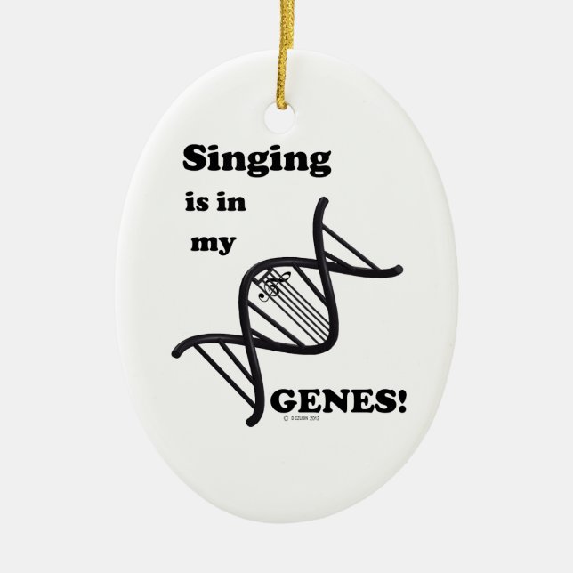 Singing in my Genes Julgransprydnad Keramik (Framsidan)