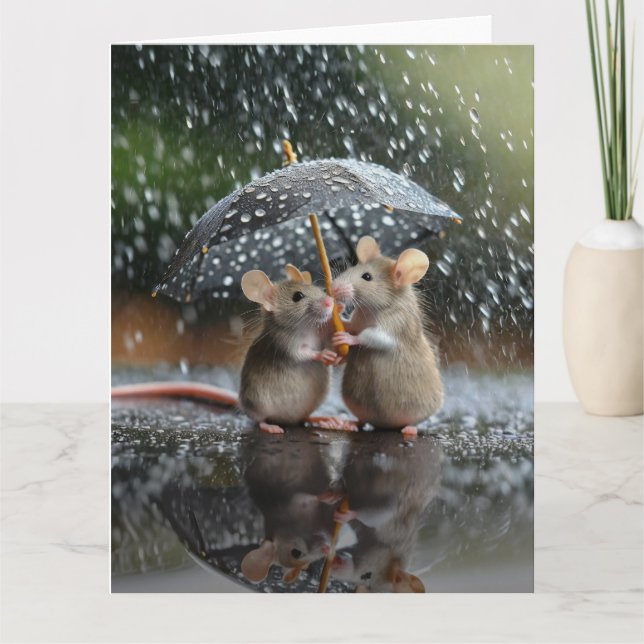 Singing in the rain kort (Framsida)
