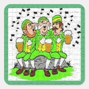 Singing Irish Fyrkantigt Klistermärke