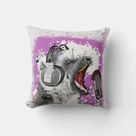 Singing Lemur Comic Art Kudde