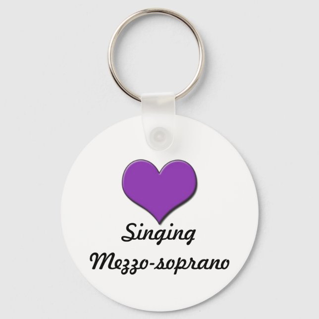 Singing Mezzo-soprano Keychain Nyckelring (Framsida)