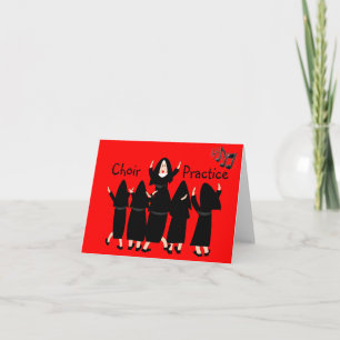 Singing Nuns "Choir Practice" Note Cards-Adsible Kort