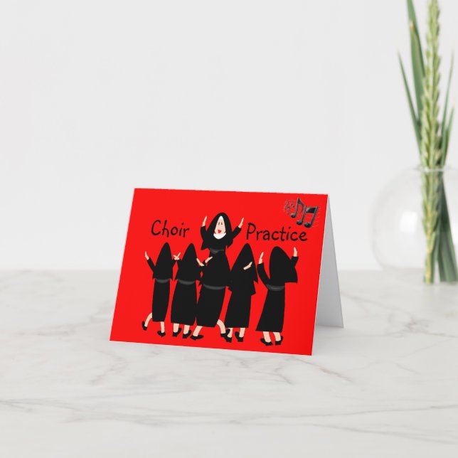 Singing Nuns "Choir Practice" Note Cards-Adsible Kort (Framsida)