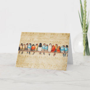 Singing och chirping tack kort