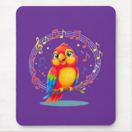 **Singing Parrot – Cute Parrot Singing Illustratio Musmatta