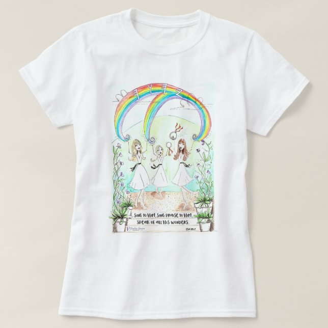 Singing Praises T Shirt (Design framsida)