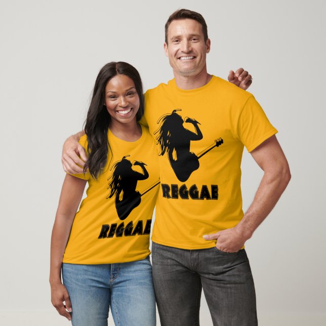 Singing Reggae Music Rasta Rastaman Guitar Spela Tee (Unisex)