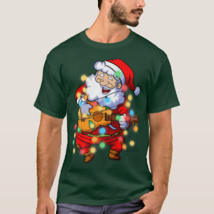 Singing Santa guitar for Boys Girls Julgran T Shirt