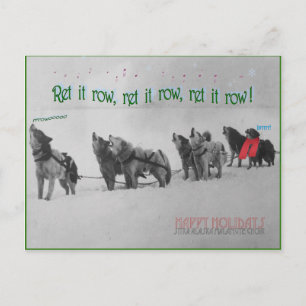 Singing Sled Hundar: SItka Alaska Malamute Choir Vykort