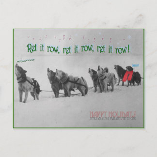 Singing Sled Hundar: SItka Alaska Malamute Choir Vykort