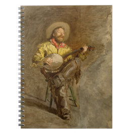 Singing Spain Cowboy w Banjo Spela Trail Sång Anteckningsbok