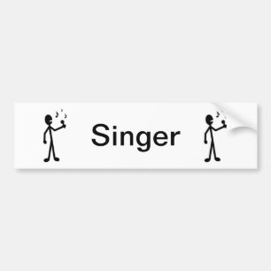 Singing Stick figur Bildekal