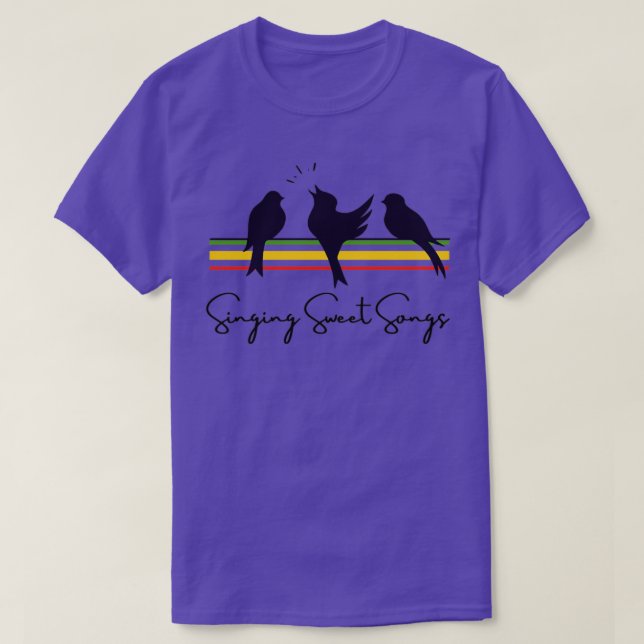 Singing Sweet Songs Three Little birds T Shirt (Design framsida)