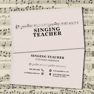 Singing Teacher - Music Lakan Visitkort