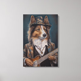 Singing the Blues Shetland Sheepdog | Sheltie Canvastryck
